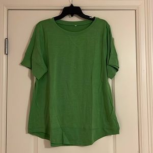 JomeDesign Short Sleeve Side Split Casual Loose Tunic Top